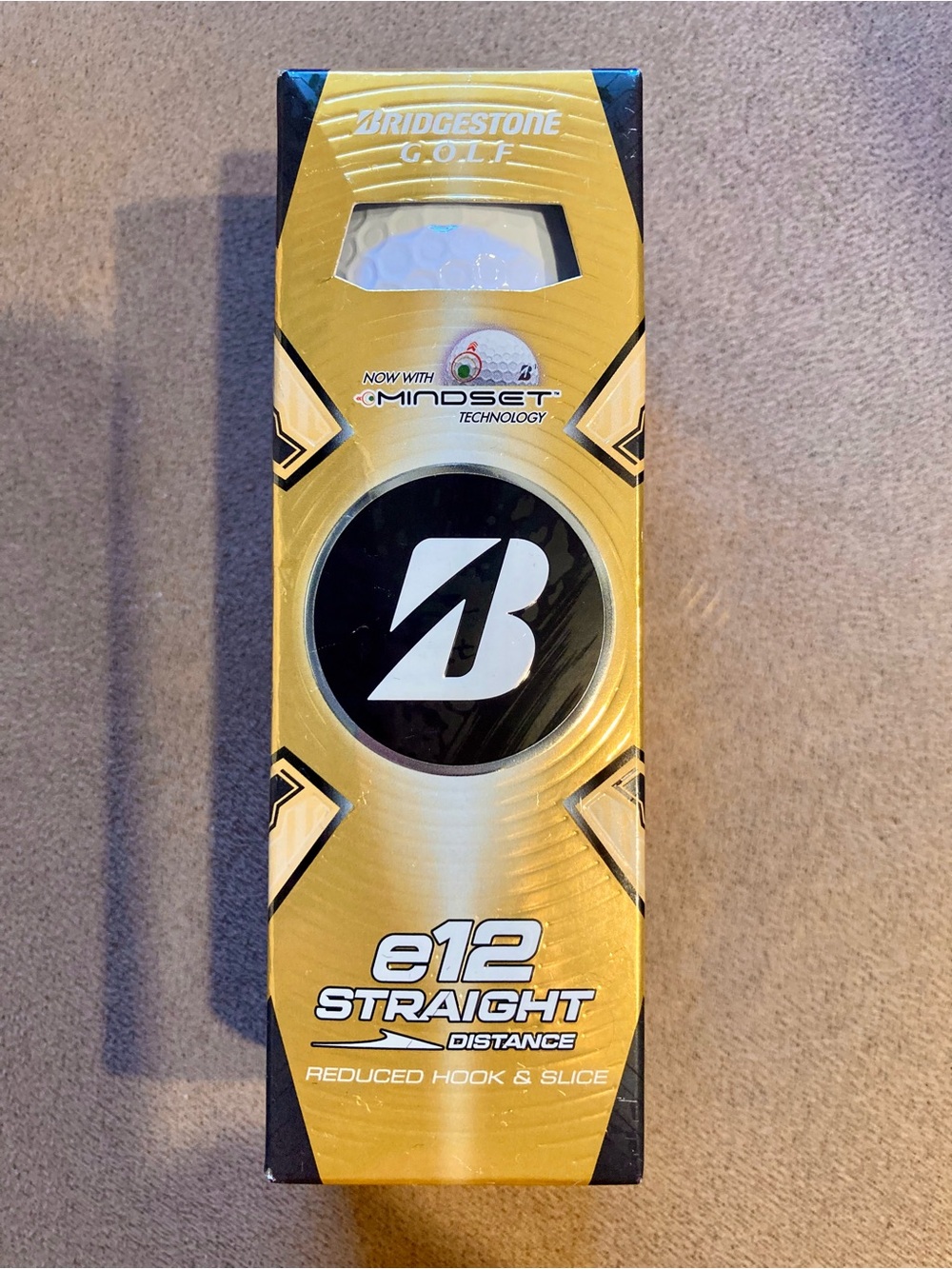 Golf Balls-Never Used! Box of 3 Bridgestone Golf Balls. E12 Straight Distance